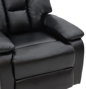 Πολυθρόνα relax Terpsi μαύρο PU 80x94x102εκ 79x94x102 εκ.
