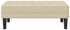 vidaXL παγκάκι Κρεμ 113 x 57 x 39 εκ. ύφασμα