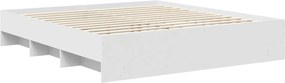 vidaXL Σκελετός Κρεβατιού Λευκό 200 x 200 cm Επεξεργασμένο ξύλο