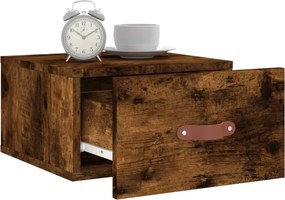 VidaXL Κομοδίνο Επιτοίχιο Καπνιστή Δρυς 35 x 35 x 20 εκ.