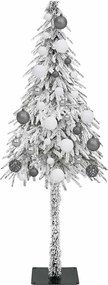 VidaXL Χριστουγεννιάτικο Δέντρο με 150 LED Λευκό 120 cm ΠΕ και Ατσάλι