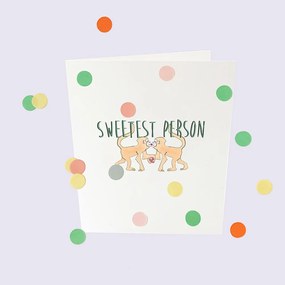 Ευχετήρια Κάρτα Κονφετί Sweetest Person GL-BC-18 10x9cm Multi The Gift Label