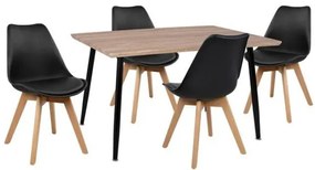 ΣΕΤ ΤΡΑΠΕΖΑΡΙΑΣ 5ΤΜΧ HM10350.01 ΤΡΑΠΕΖΙ 120x70x76,5 cm & ΚΑΡΕΚΛΕΣ VEGAS