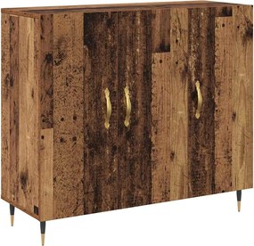 vidaXL Πλαϊνό γραφείο Παλιό ξύλο 90 x 34 x 80 εκ. Επεξεργασμένο ξύλο