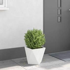 vidaXL Γλάστρα Λευκό 30 x 30 x 30 cm Ατσάλι