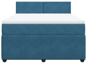 ΚΡΕΒΑΤΙ BOXSPRING ΜΕ ΣΤΡΩΜΑ ΜΠΛΕ 140X200 ΕΚ. ΒΕΛΟΥΔΙΝΟ 3290056