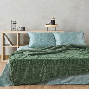 Κουβέρτα Lilibeth 02 Γούνινη Green Kentia King Size 260x230cm Οικολογική Γούνα