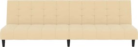 vidaXL Καναπές Κρεβάτι Διθέσιος Κρεμ Βελούδινος