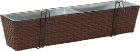vidaXL Ραφήνα 2 pcs 80 x 17 x 17 εκ Μέταλλο