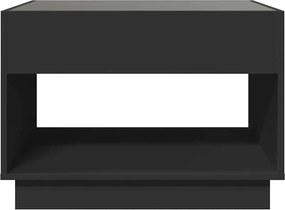 vidaXL Τραπεζάκι Σαλονιού Infinity LED Μαύρο 70x50x50 εκ.