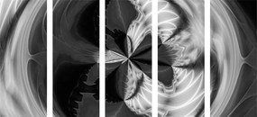 καλλιτεχνική αφαίρεση εικόνας 5 μερών σε ασπρόμαυρο - 100x50