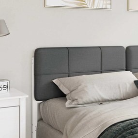 vidaXL Ταπετσαρισμένο κεφαλάρι Λευκό και Ανοιχτό Γκρι 180 cm