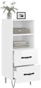 vidaXL Ντουλάπι Γυαλιστερό Λευκό 34,5x34x90 εκ. Επεξεργασμένο Ξύλο
