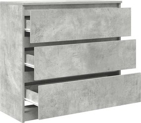 vidaXL Ντουλάπι Γκρι Σκυροδέματος 80x35x76 εκ. Επεξεργασμένο Ξύλο
