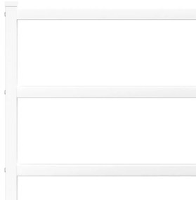 Πλαίσιο Κρεβατιού με Κεφαλάρι/Ποδαρικό Λευκό 140x200εκ. Μέταλλο - Λευκό