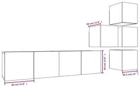 vidaXL Σετ Επίπλων Τηλεόρασης 6 Τεμ. Γκρι Sonoma Επεξεργασμένο Ξύλο