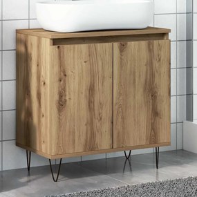 vidaXL Ντουλάπι Μπάνιου Δρυς τεχνίτης 58 x 33 x 60 εκ από Επεξεργ Ξύλο