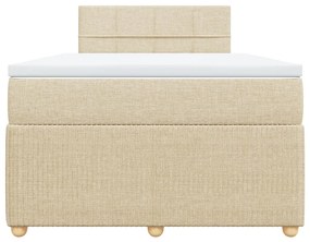 ΚΡΕΒΑΤΙ BOXSPRING ΜΕ ΣΤΡΩΜΑ ΚΡΕΜ 120X200 ΕΚ. ΥΦΑΣΜΑΤΙΝΟ 3287428