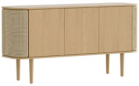 Μπουφές Treasures Venetian Cane 5623C5622-3 150x43x75cm Oak-Beige Umage Polyester,Wood,Steel