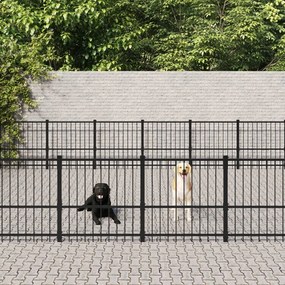vidaXL Κλουβί Σκύλου Εξωτερικού Χώρου 45,16 μ² από Ατσάλι