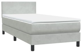 BOX SPRING ΚΡΕΒΑΤΙ ΜΕ ΣΤΡΩΜΑ ΑΝΟΙΧΤΟ ΓΚΡΙ 90X220 ΕΚ. ΒΕΛΟΥΔΙΝΟ 3316719