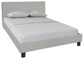 Κρεβάτι Διπλό WILTON Γκρι Ανοιχτό Ύφασμα 169x213x89cm (Στρώμα 160x200)