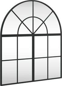 vidaXL Καθρέφτης Τοίχου Αψίδα Μαύρος 60 x 70 εκ. από Σίδερο