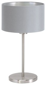 Φωτιστικό Επιτραπέζιο Maserlo 31628 Grey Eglo Μέταλλο,Ύφασμα