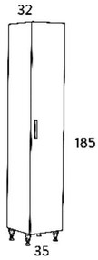 Στήλη μπάνιου SIENA 35 Harmony new 35x32x185 εκ. 35x32x185 εκ.