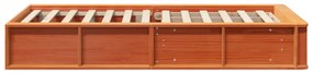 vidaXL Σκελετός Κρεβατιού Καφέ κεριού 90 x 190 cm Μασίφ ξύλο