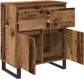 vidaXL Πλαϊνό γραφείο με συρτάρι Παλιό Ξύλο 60 x 35 x 70 cm