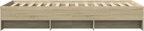 vidaXL Πλαίσιο Κρεβατιού Χωρ. Στρώμα Sonoma Δρυς 75x190εκ Επεξ. Ξύλο