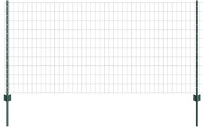 vidaXL Φράχτης  Euro με 5 Posts Πράσινο 1x10 μ Ατσάλι