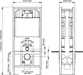 Karag T113-001 - Εντοιχιζόμενο διπλο καζανάκι