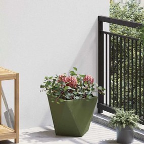 vidaXL Γλάστρα 2 pcs Ελιά Πράσινη 30 x 30 x 30 cm Ατσάλι