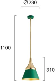 Φωτιστικό οροφής Viokef Menta 23-Πράσινο