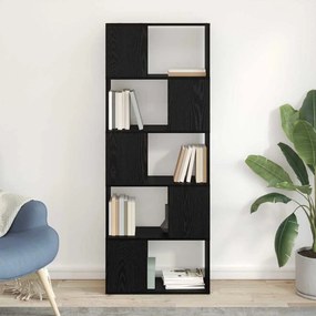 vidaXL Κέντρο ψυχαγωγίας Μαύρο 60 x 24 x 155 εκ Επεξεργασμένο ξύλο