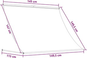 vidaXL Αντιανεμικό Πολύχρωμο 150 x 150 cm