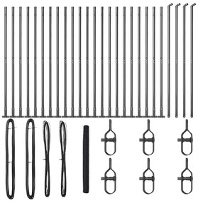 vidaXL Στύλος Περιφράξεων Γκρι 50 x 1,5 μ (δίχτυ 50 χιλ)