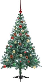 vidaXL Τεχνητό Χριστουγεννιάτικο Δέντρο Πράσινο 150 cm PVC και Χάλυβας