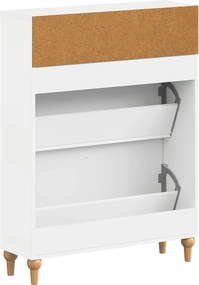 vidaXL Ντουλάπα Παπουτσιών ALKMAAR 78 x 24 x 103 εκ. Λευκό