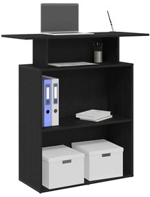 vidaXL Γραφείο Υποδοχής Μαύρο 100x40x104 εκ. από Τεχνητό Ξύλο