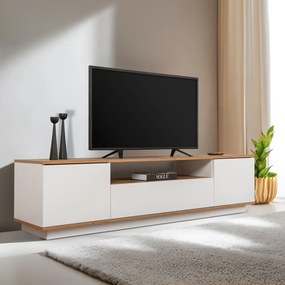 Έπιπλο Τηλεόρασης Λευκό / Atlantic Πεύκο RENIPRO 180x44.5x44.6
