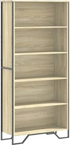 vidaXL Βιβλιοθήκη Χρώμα Sonoma Δρυς 80x31x169 εκ. Επεξεργασμένο Ξύλο