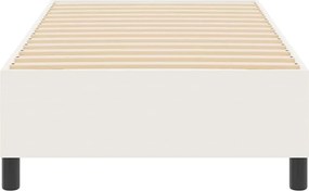 vidaXL Κρεβάτι πλατφόρμα Κρεμ 90 x 190 cm ύφασμα