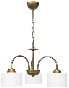 Φωτιστικό Οροφής Τρίφωτο Heronia Drum White/Gold 01-0375