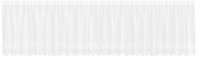 vidaXL Κουρτίνες με κουρτίνες Floral Λευκό 600 x 100 cm Πολυεστέρας