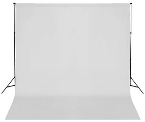 vidaXL Σύστημα Στήριξης &amp; Φωτογραφικό Φόντο Λευκό 600 x 300 εκ.