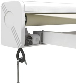 vidaXL Τέντα Πτυσσόμενη Κρεμ 5 x 3 μ. Ύφασμα και Αλουμίνιο