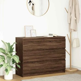 vidaXL Sideboard καφέ δρυς 100x35x76 cm Κατασκευασμένο ξύλο